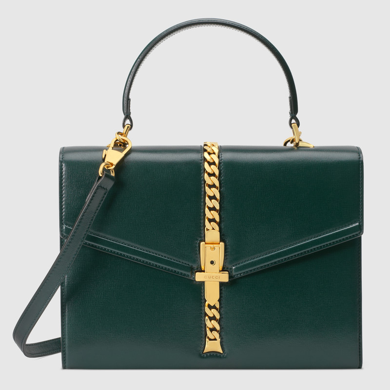 Gucci Sylvie 1969 Small Top Handle Bag Shoulder Bag 602781 Green